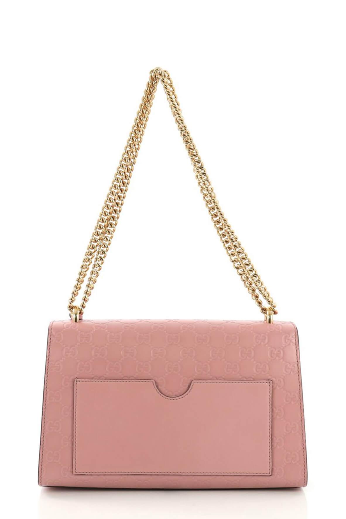 Gucci Guccissima Pink Leather Chain Shoulder Bag