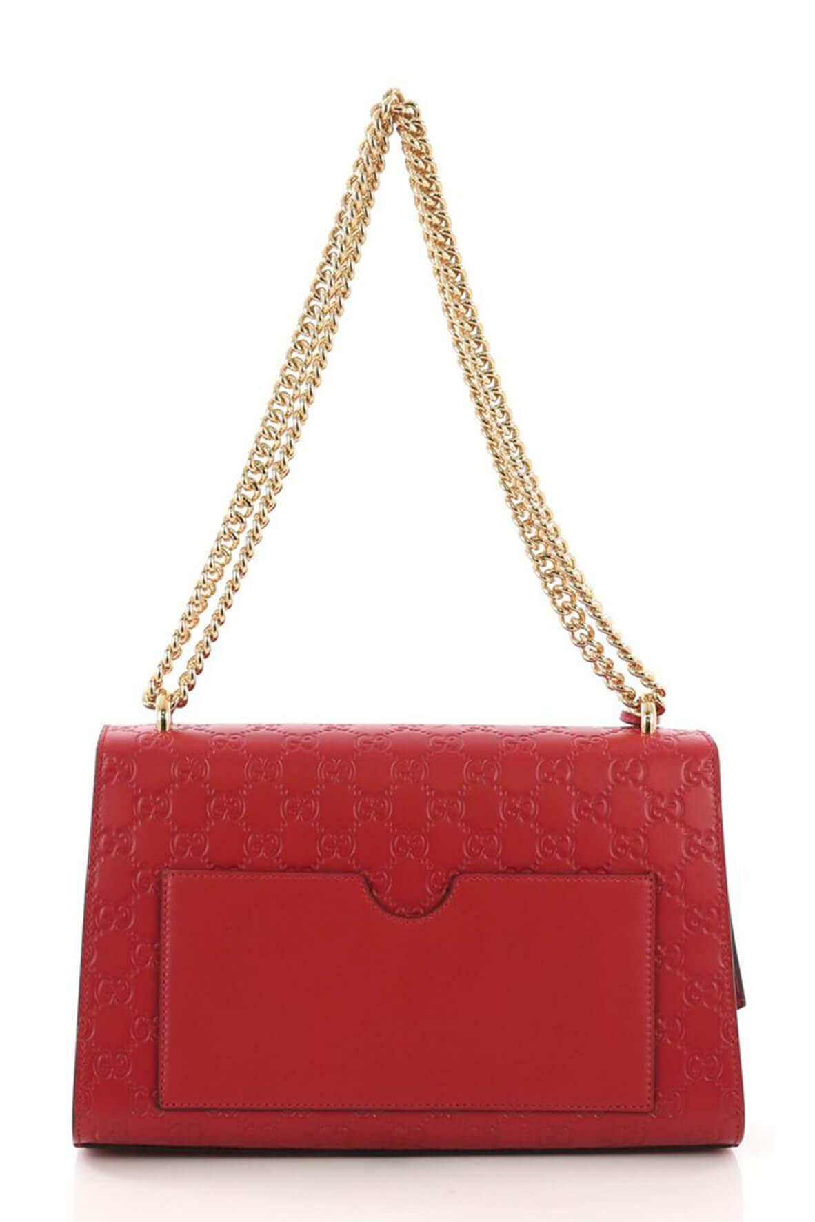 Gucci Guccissima Red Leather Chain Shoulder Bag Style 3