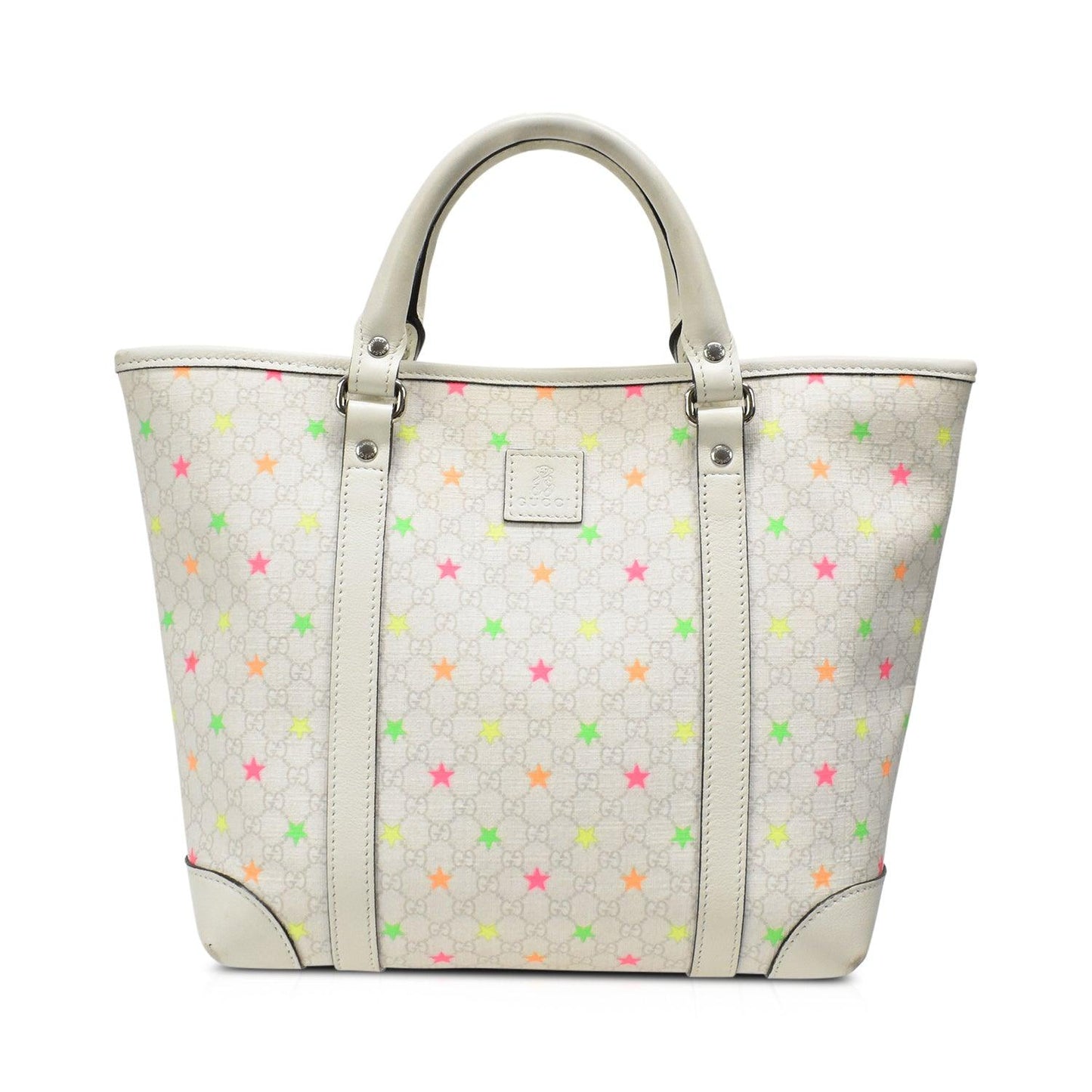 Gucci Lou Leather Canvas Tote