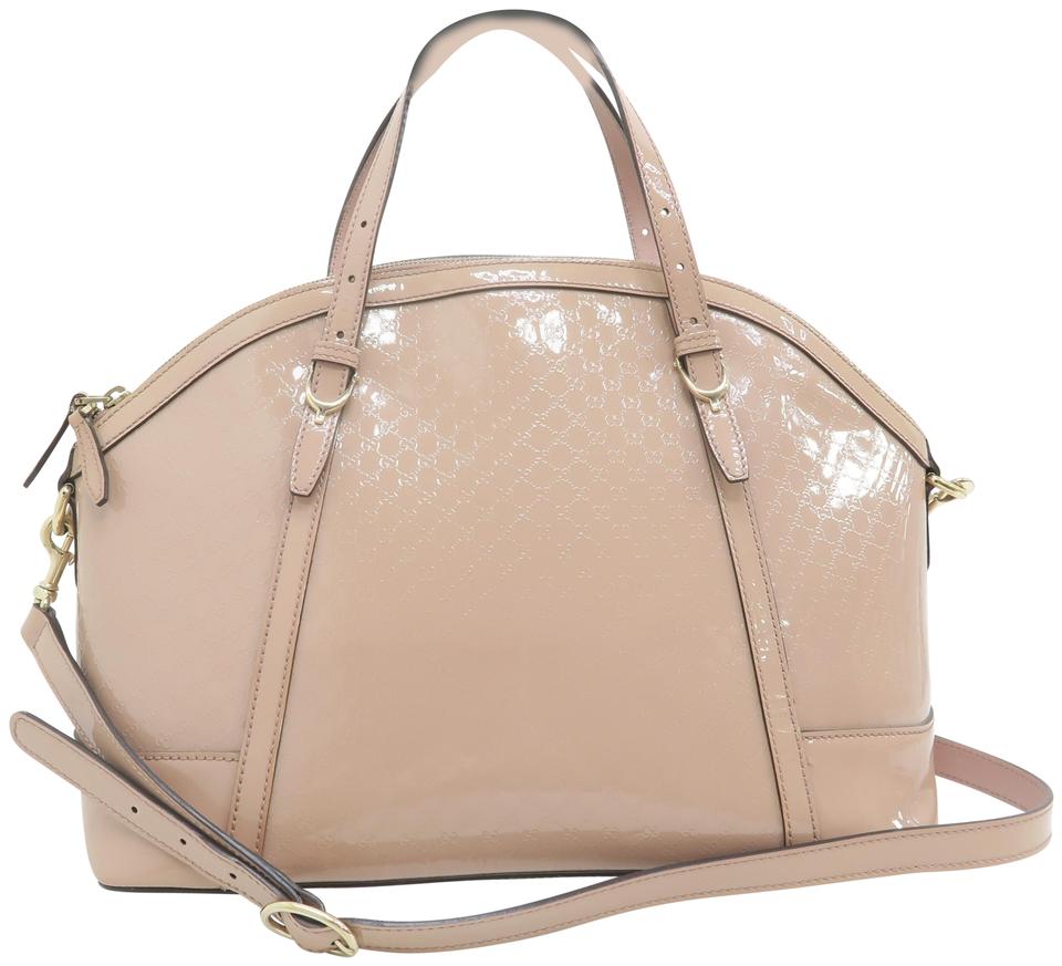 Gucci Guccissima Pink Patent Leather Tote