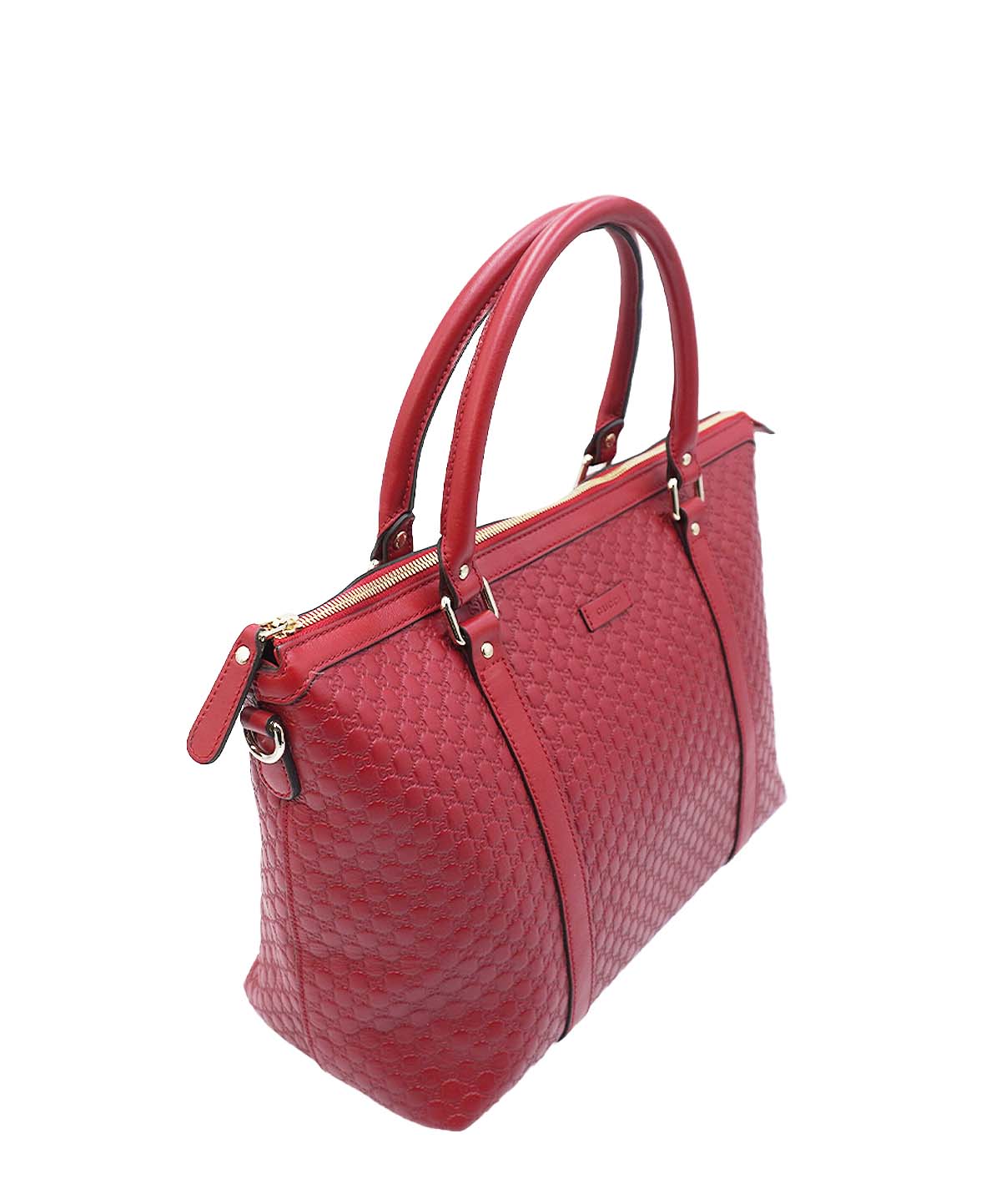 Gucci Guccissima Red Leather Tote Style 1