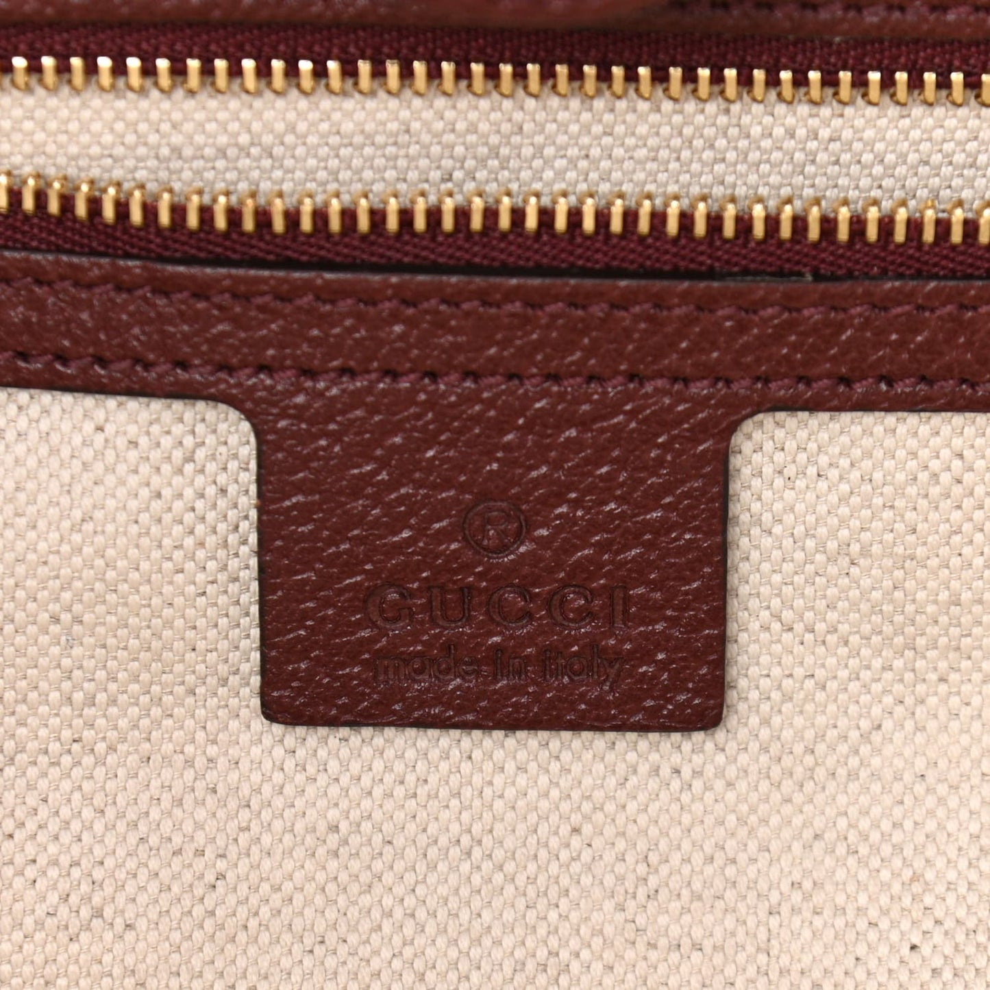 Gucci Monogram Leather Canvas Tote