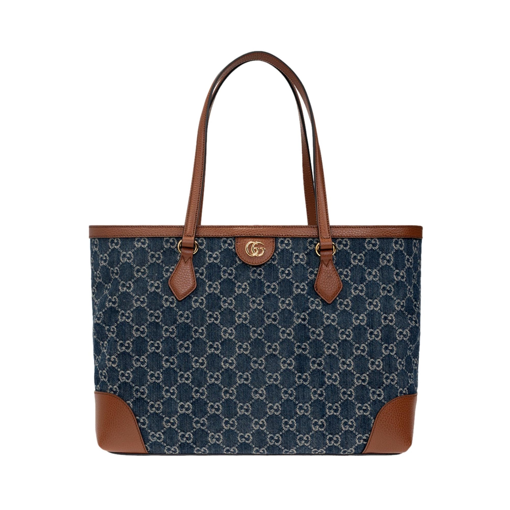 Gucci Monogram Leather Canvas Tote