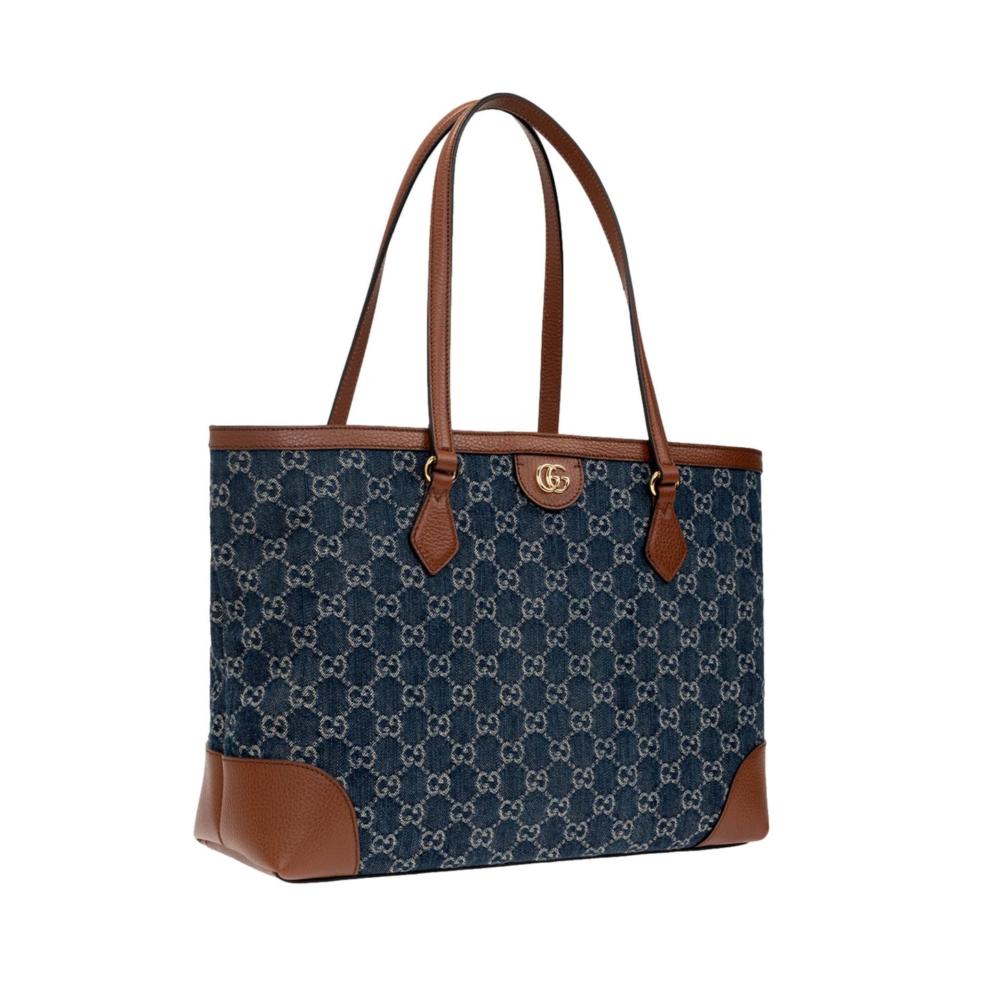 Gucci Monogram Leather Canvas Tote
