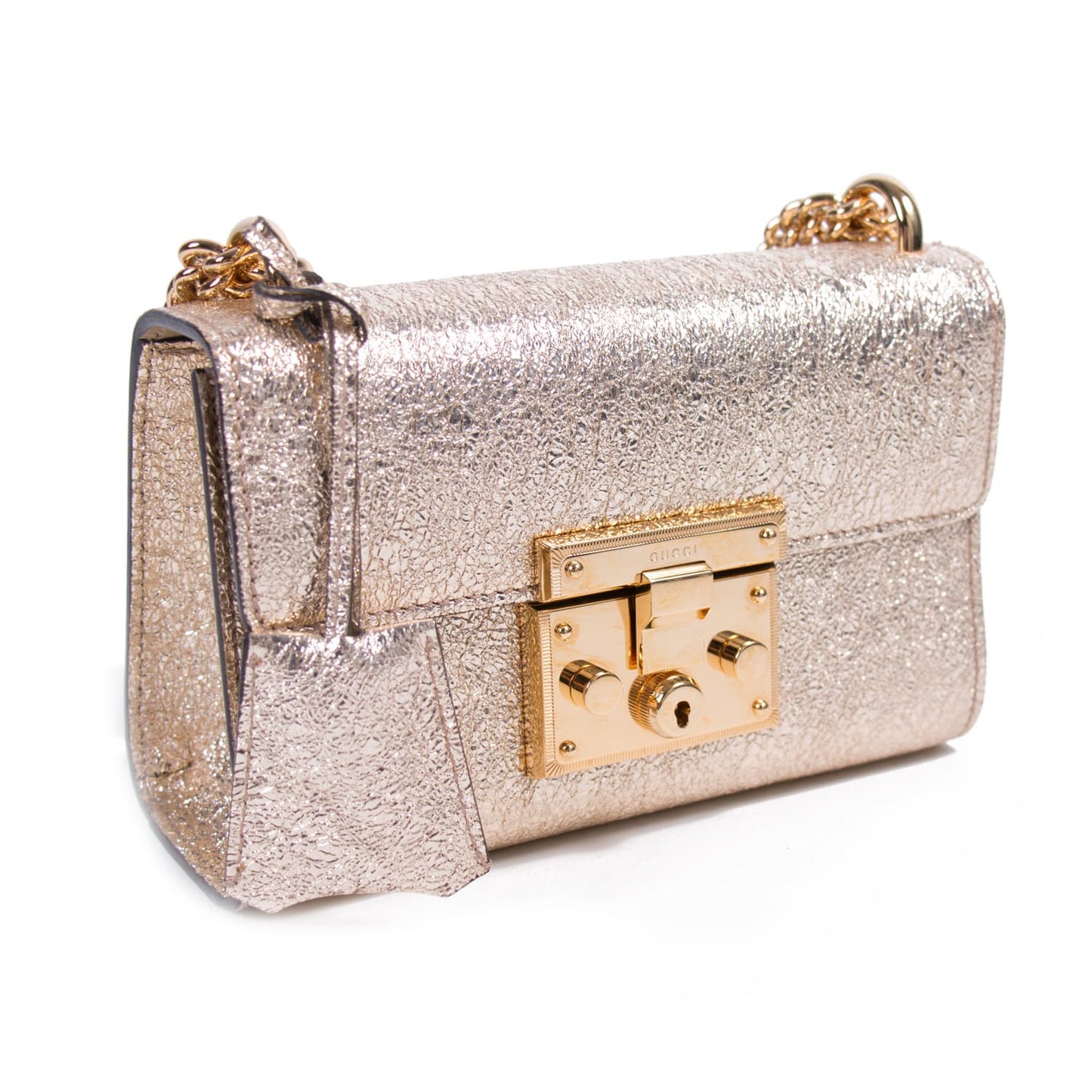Gucci Padlock Leather Metallic Shoulder Bag Style 2