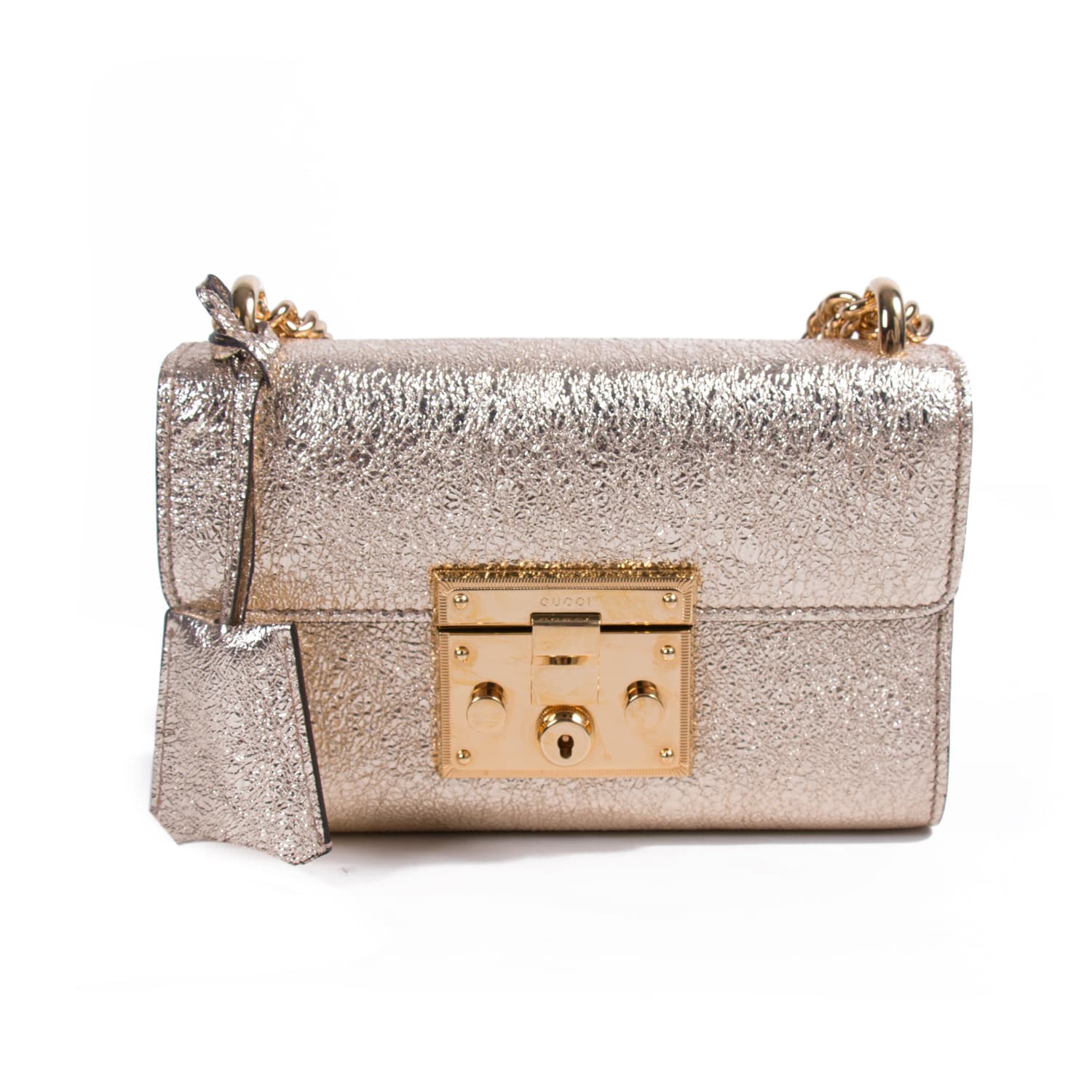 Gucci Padlock Leather Metallic Shoulder Bag Style 2