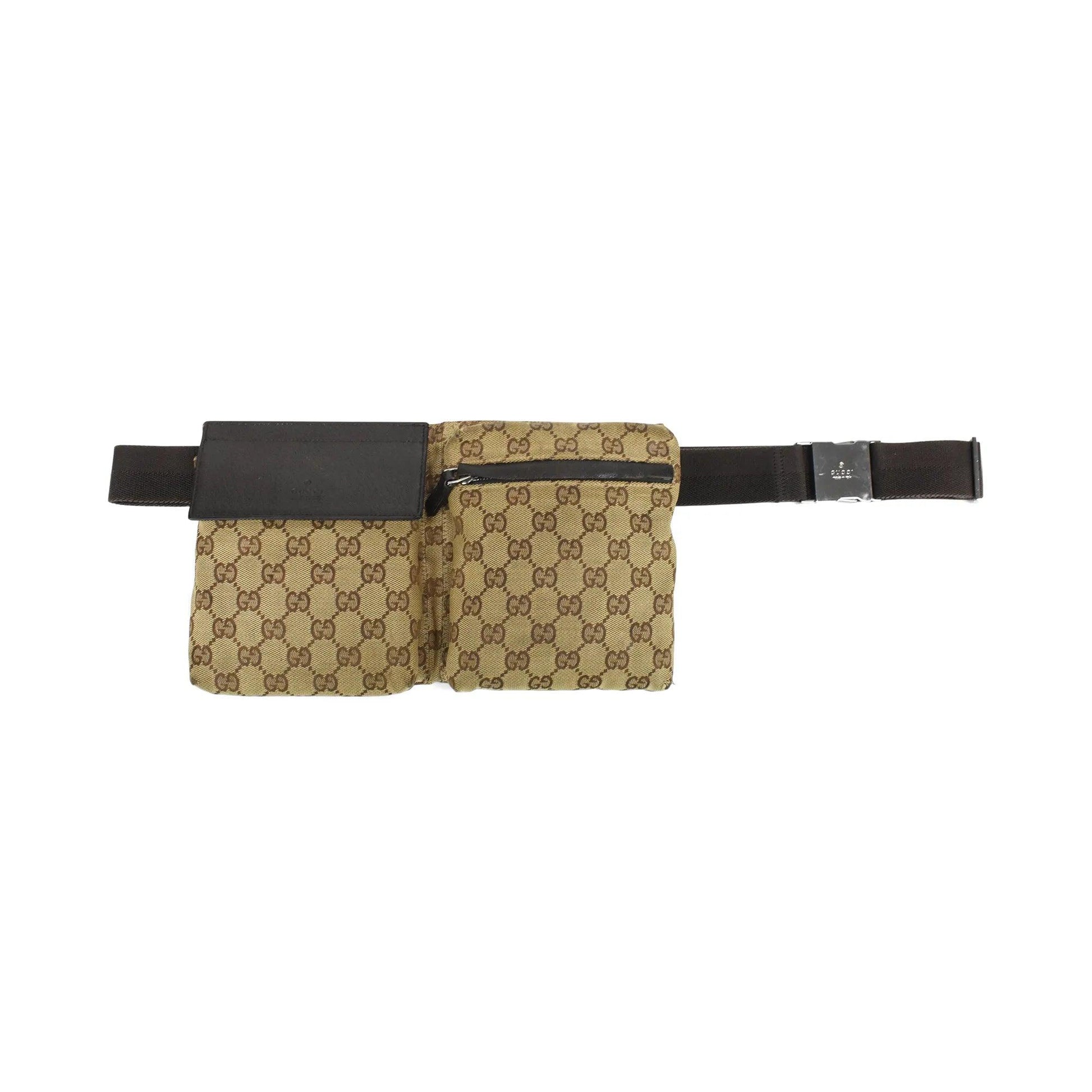 Gucci Monogram Leather Canvas Handbag