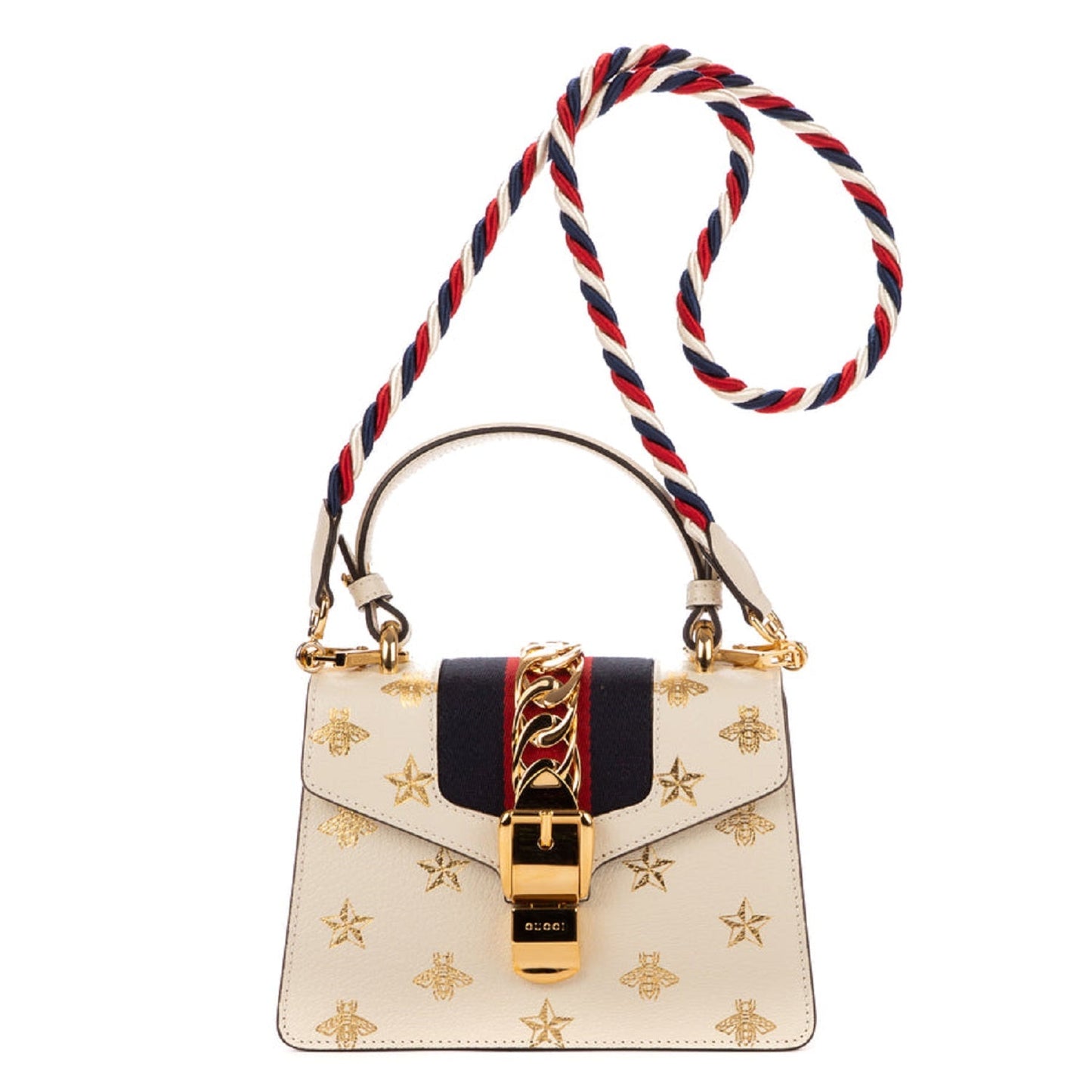Gucci Lou Monogram Chain Leather Crossbody