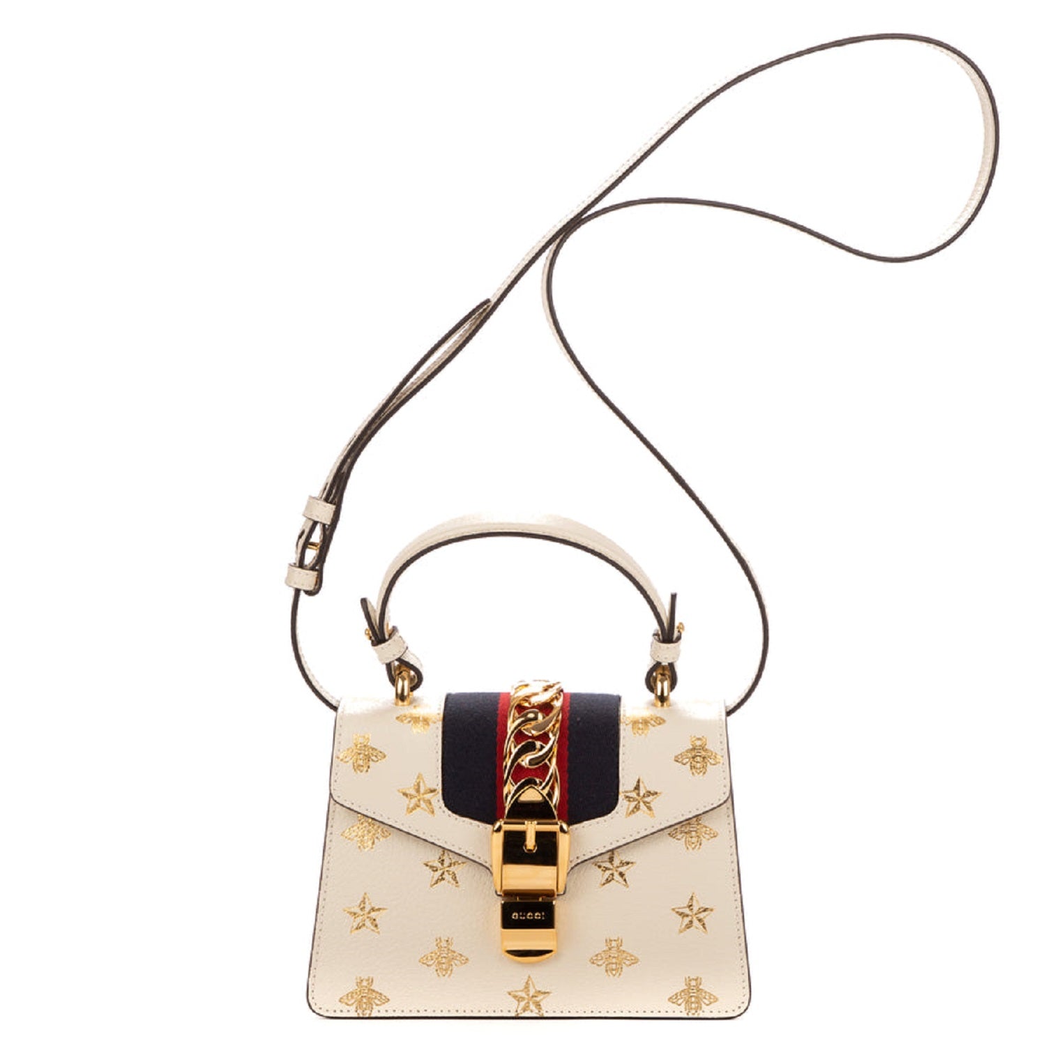 Gucci Lou Monogram Chain Leather Crossbody
