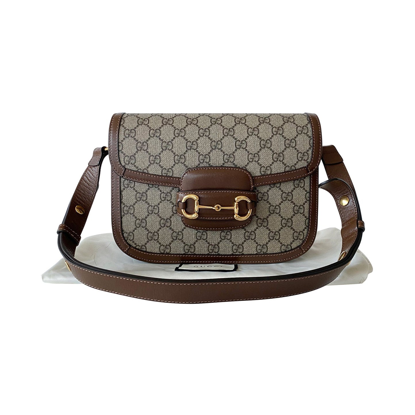 Gucci Horsebit Leather Shoulder Bag Style 1