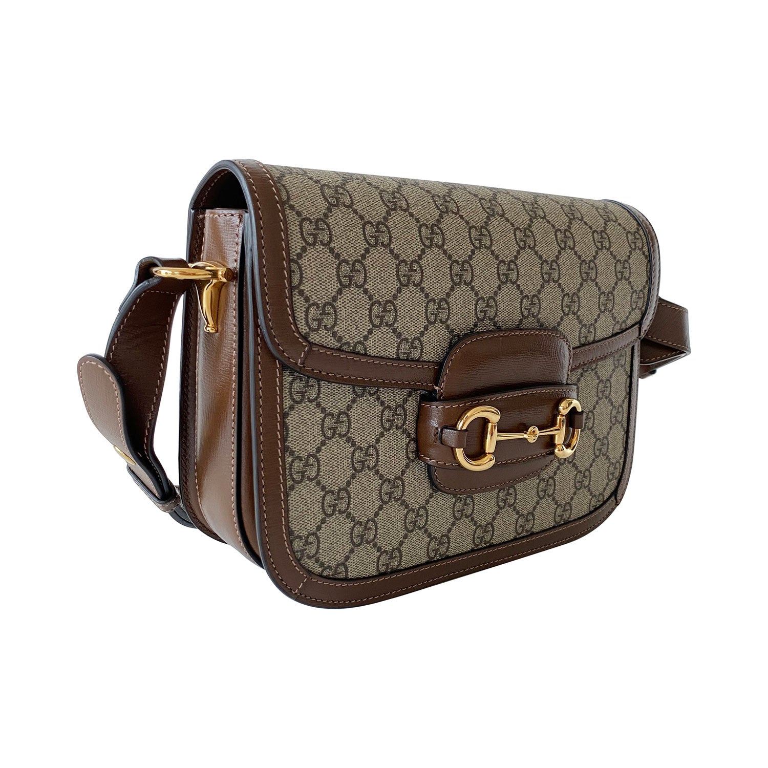 Gucci Horsebit Leather Shoulder Bag Style 1