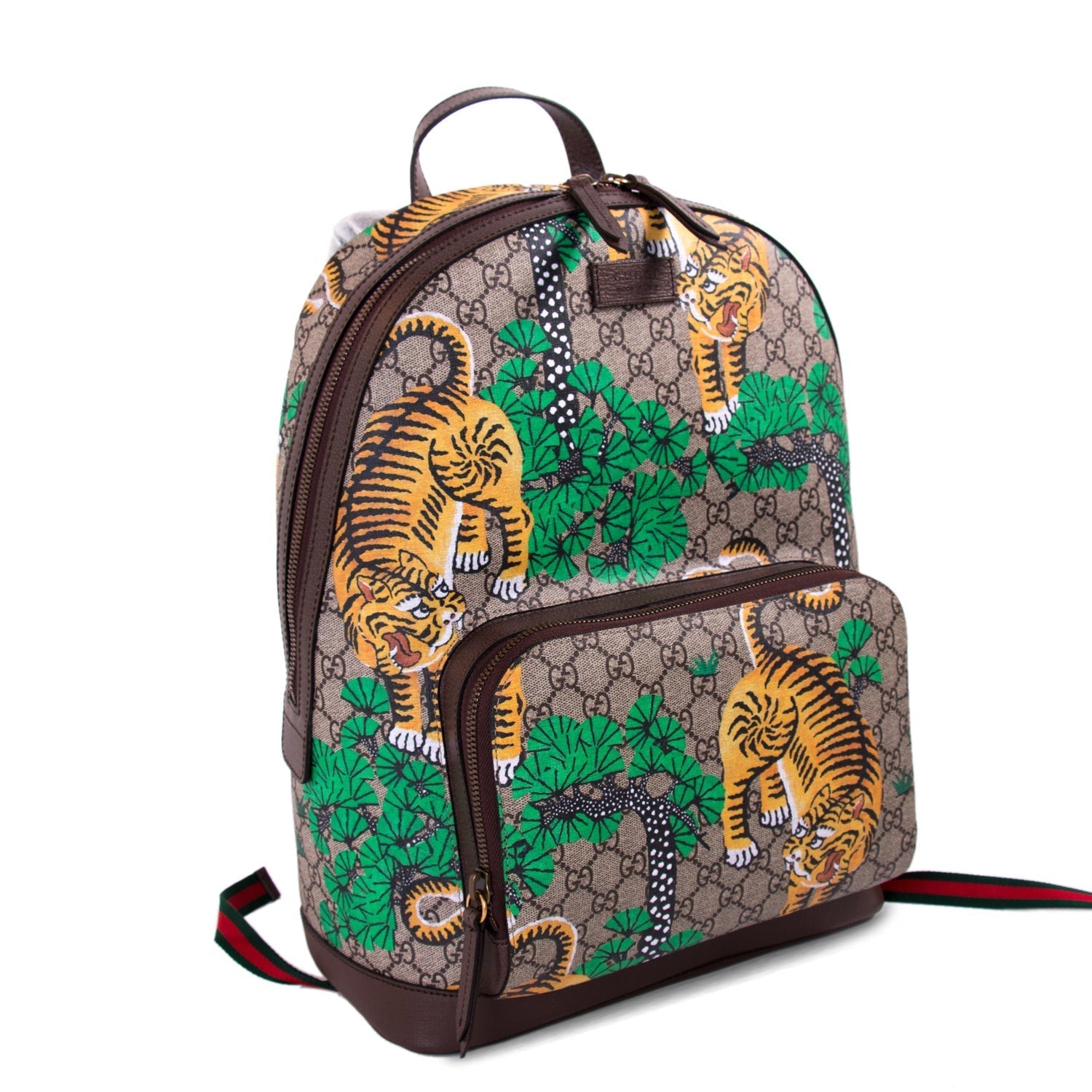 Gucci GG Supreme Leather Canvas Backpack Style 3