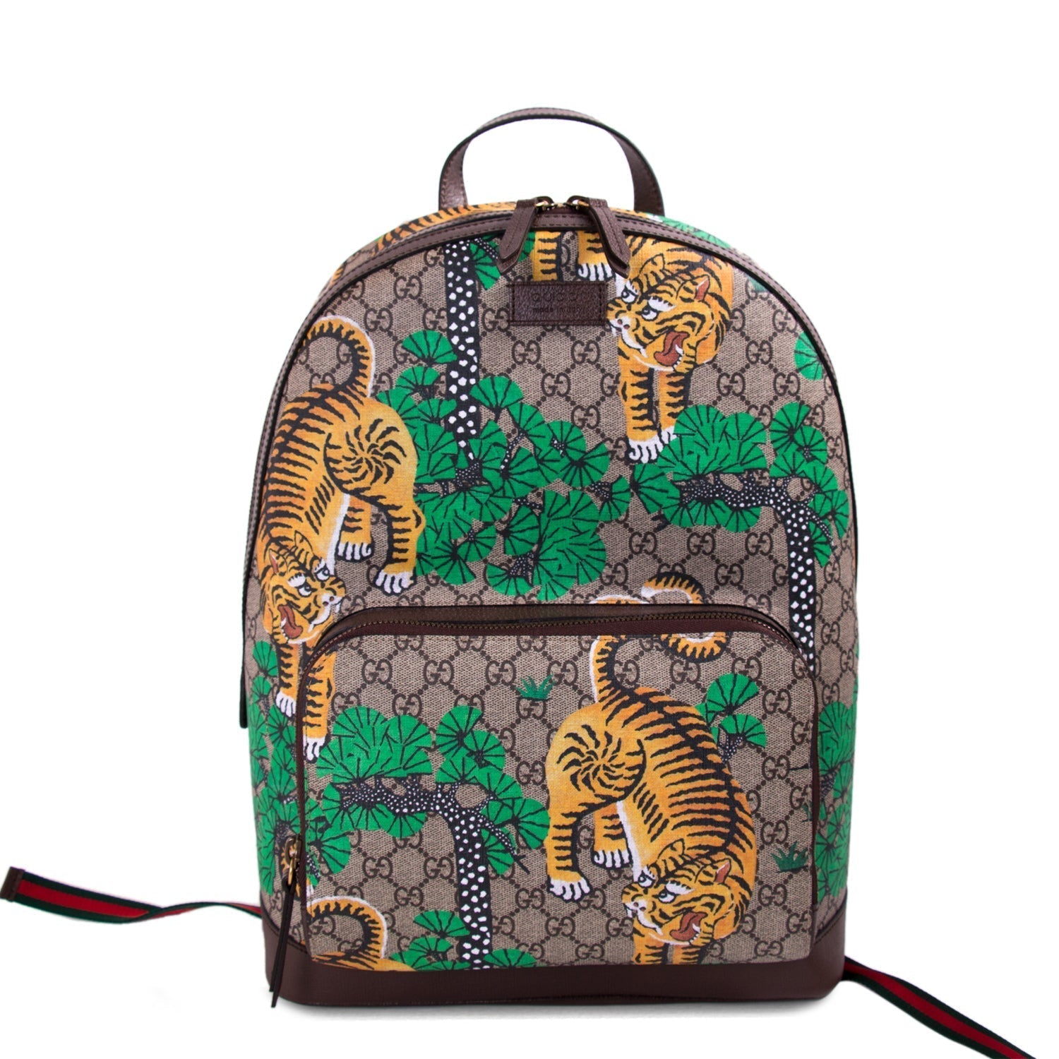 Gucci GG Supreme Leather Canvas Backpack Style 3