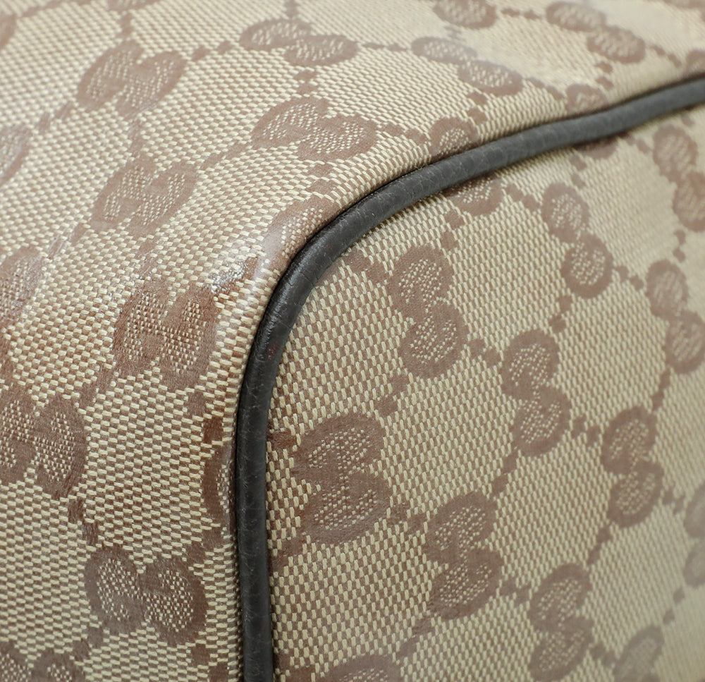 Gucci Leather Canvas Shoulder Bag