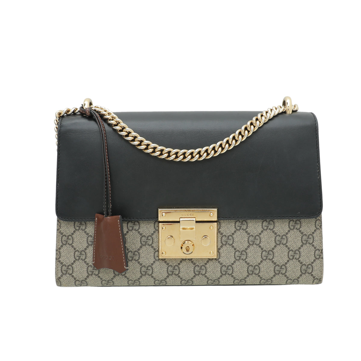 Gucci Leather Canvas Shoulder Bag