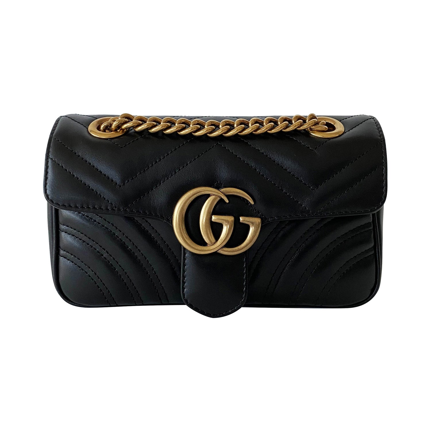Gucci GG Marmont Leather Chain Shoulder Bag Style 6