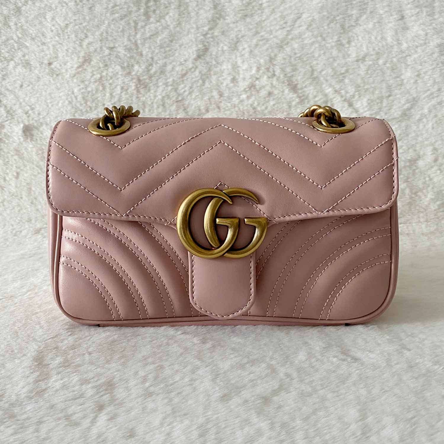 Gucci GG Marmont Leather Chain Shoulder Bag Style 9