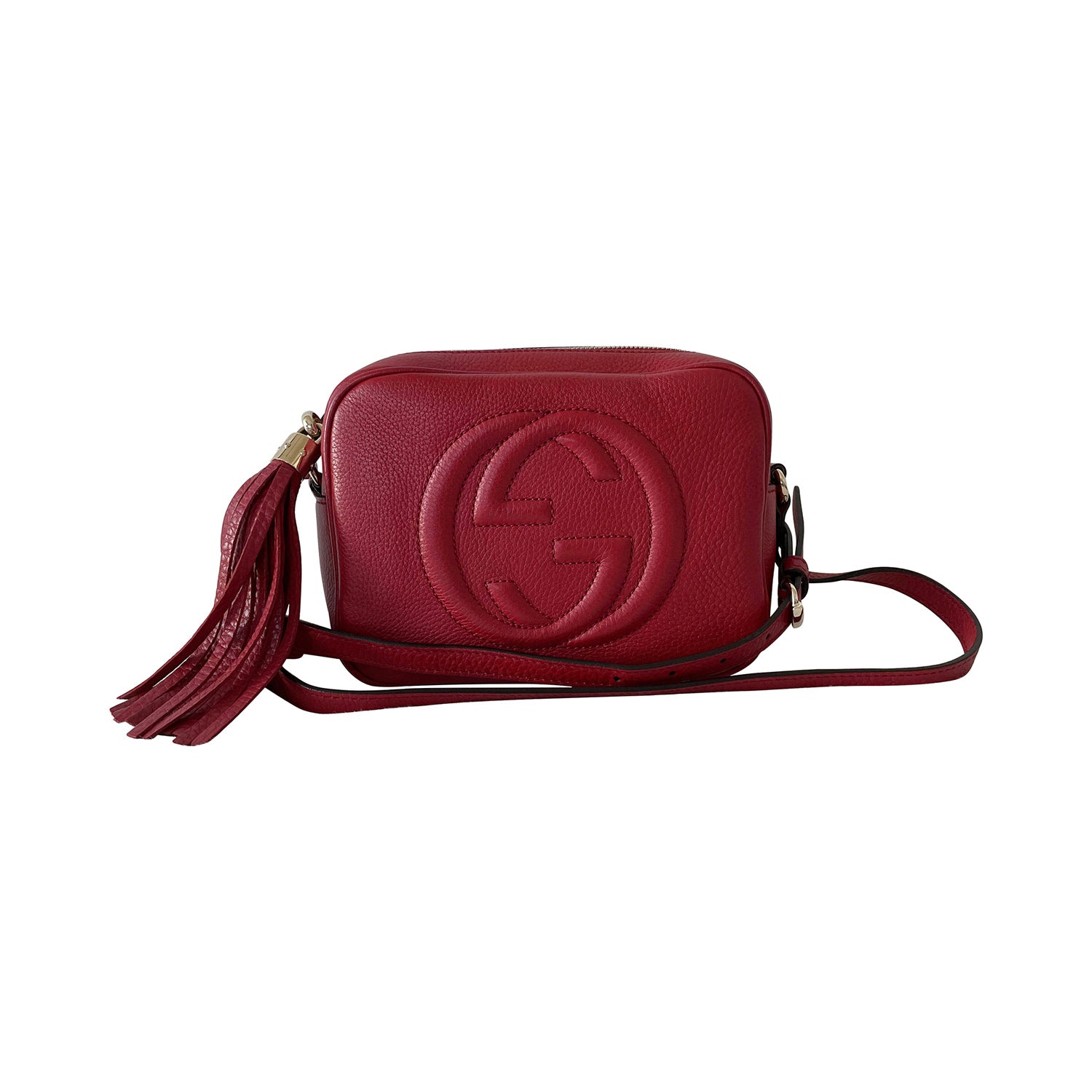 Gucci Soho Leather Canvas Shoulder Bag Style 1