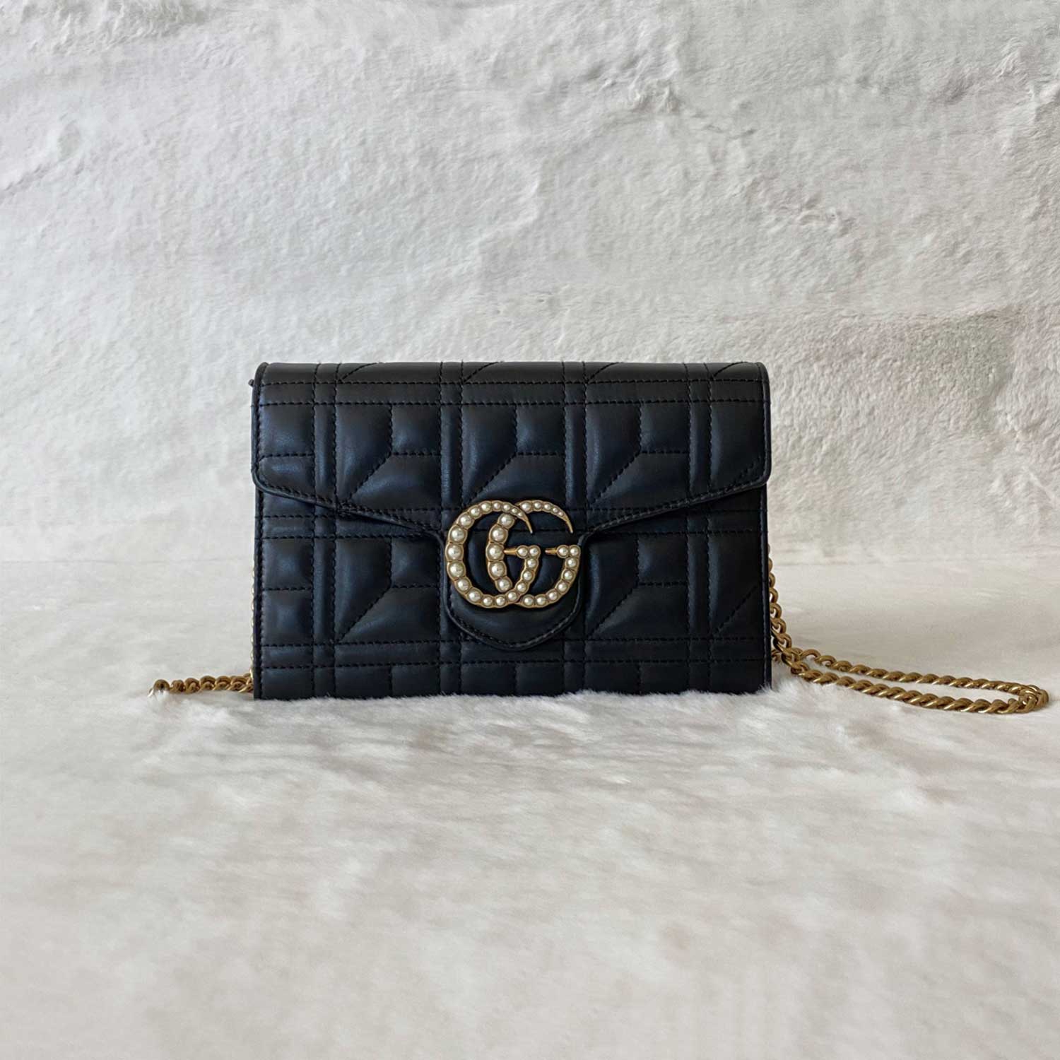 Gucci GG Marmont Leather Chain Crossbody Style 1