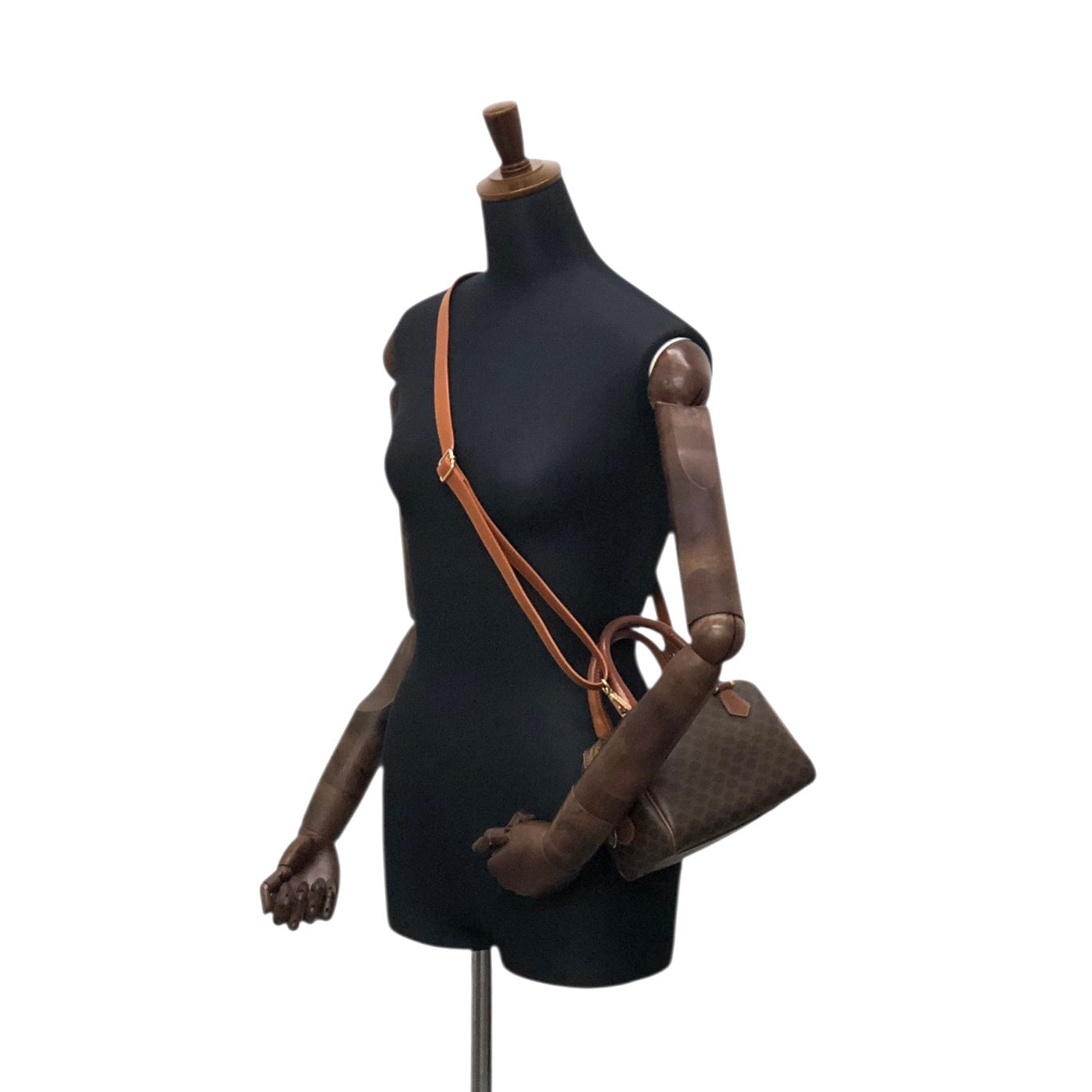 CELINE Macadam Two-way Small Boston bag Shoulder bag Brown 8fppkm