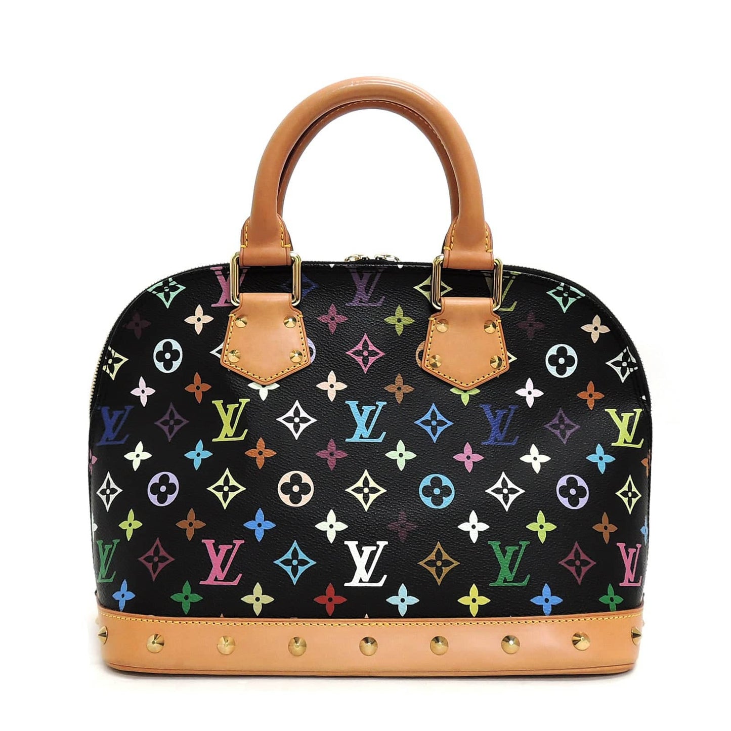 Louis Vuitton Alma PM Black Multicolor Monogram Canvas Handbag