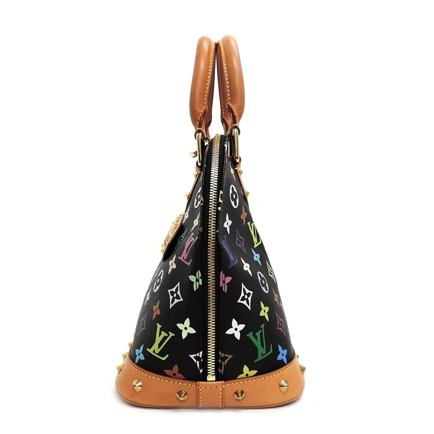 Louis Vuitton Alma PM Black Multicolor Monogram Canvas Handbag
