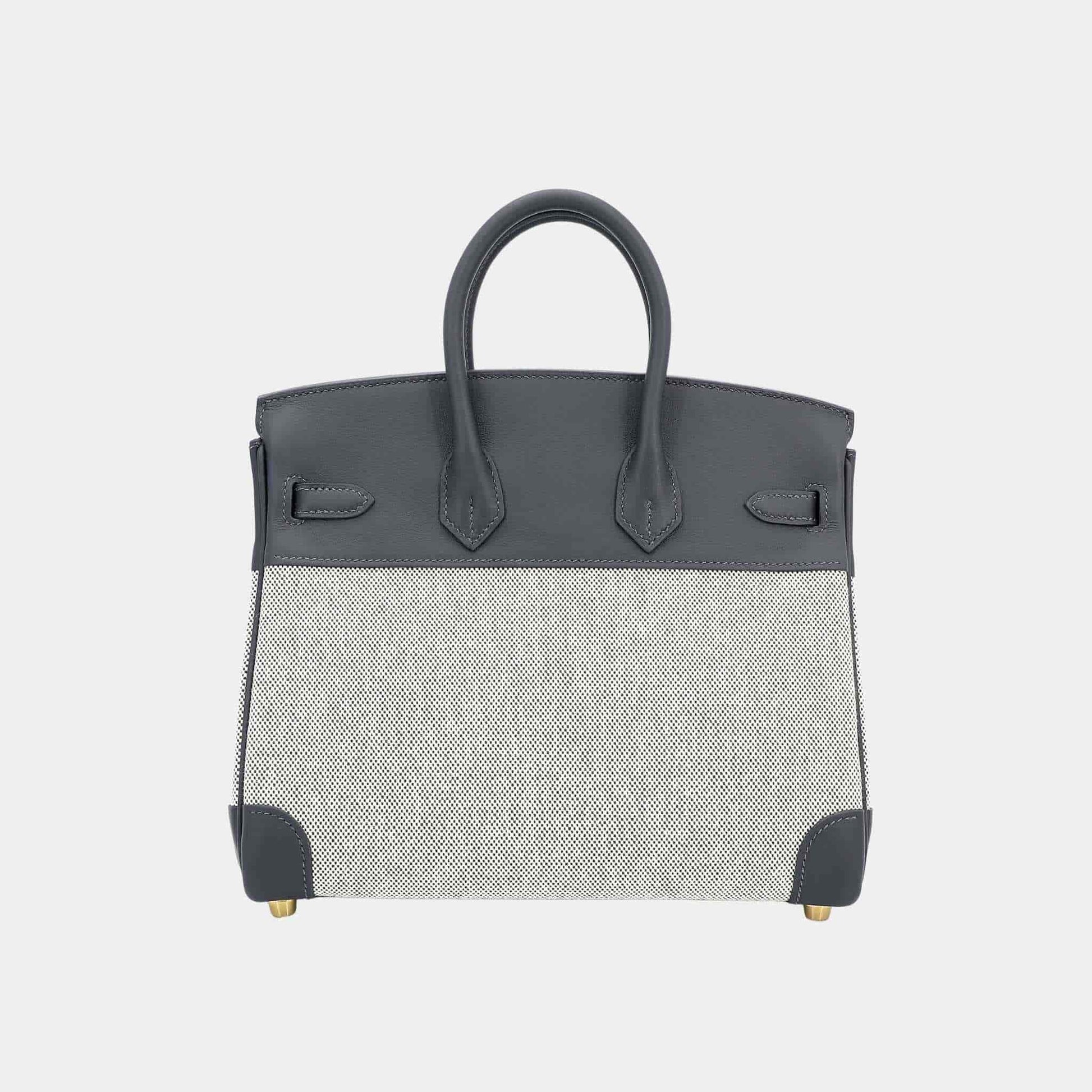Birkin 25 Toile H Canvas-Swift Ardoise GHW