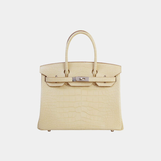 Birkin 30 Matte Alligator Vanille PHW