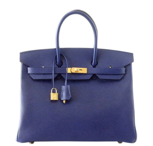 HermesBirkin 35 Bag Bleu Saphir Epsom Leather