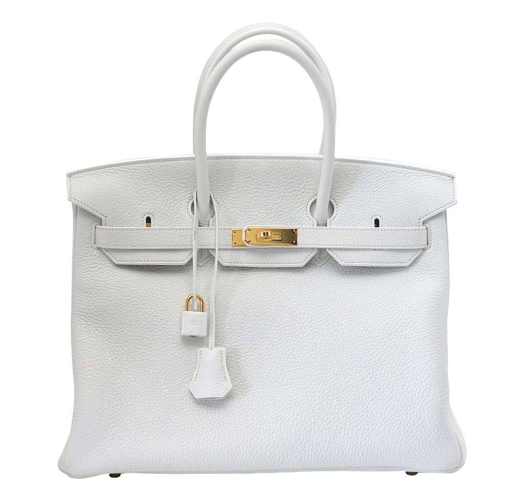 HermesBirkin 35 Snow White Bag