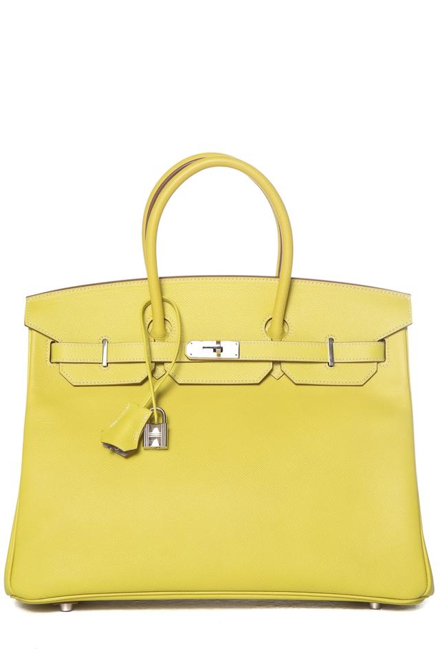HermesBirkin 35cm Soufre Yellow Epsom Leather Tote