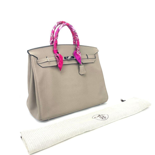 HERMÈS Togo Birkin 40 -Étoupe Grey