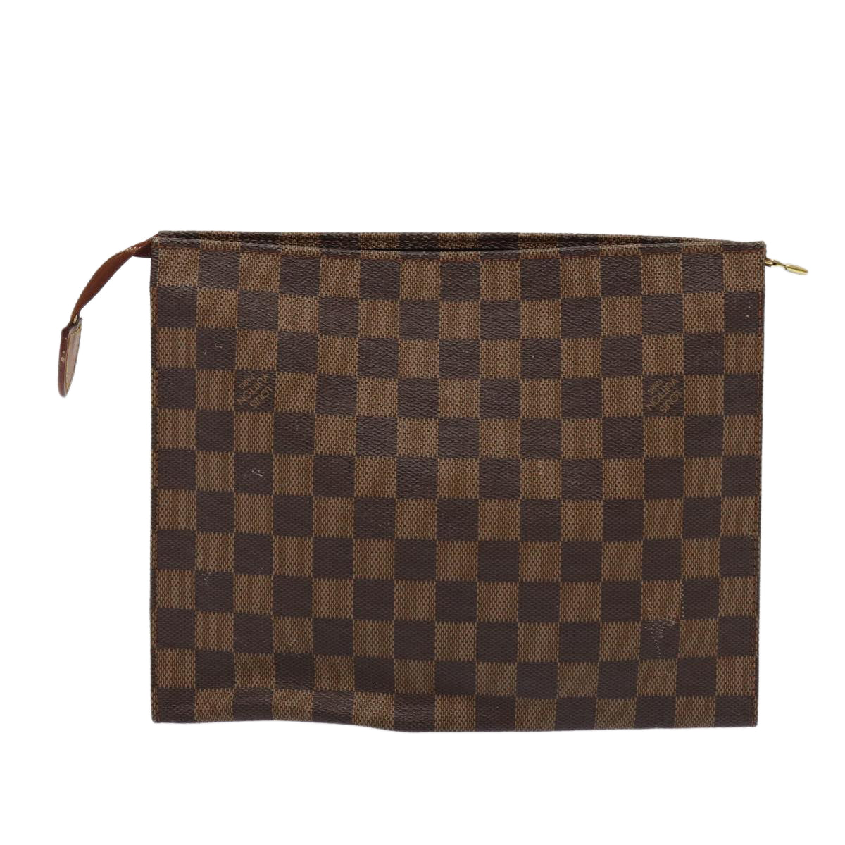 LOUIS VUITTON Damier Ebene Poche Toilette 26 Pouch N47543 LV Auth hk1365