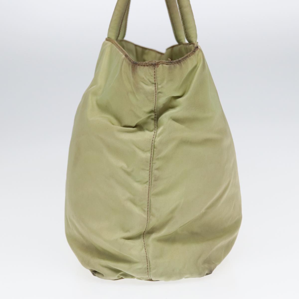 PRADA Tote Bag Nylon Silver Pistachio Green Auth