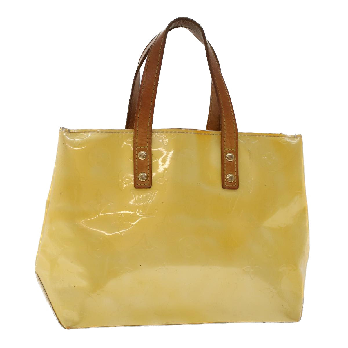 Louis Vuitton Monogram Vernis Reade PM Hand Bag Perle LV Auth hk740