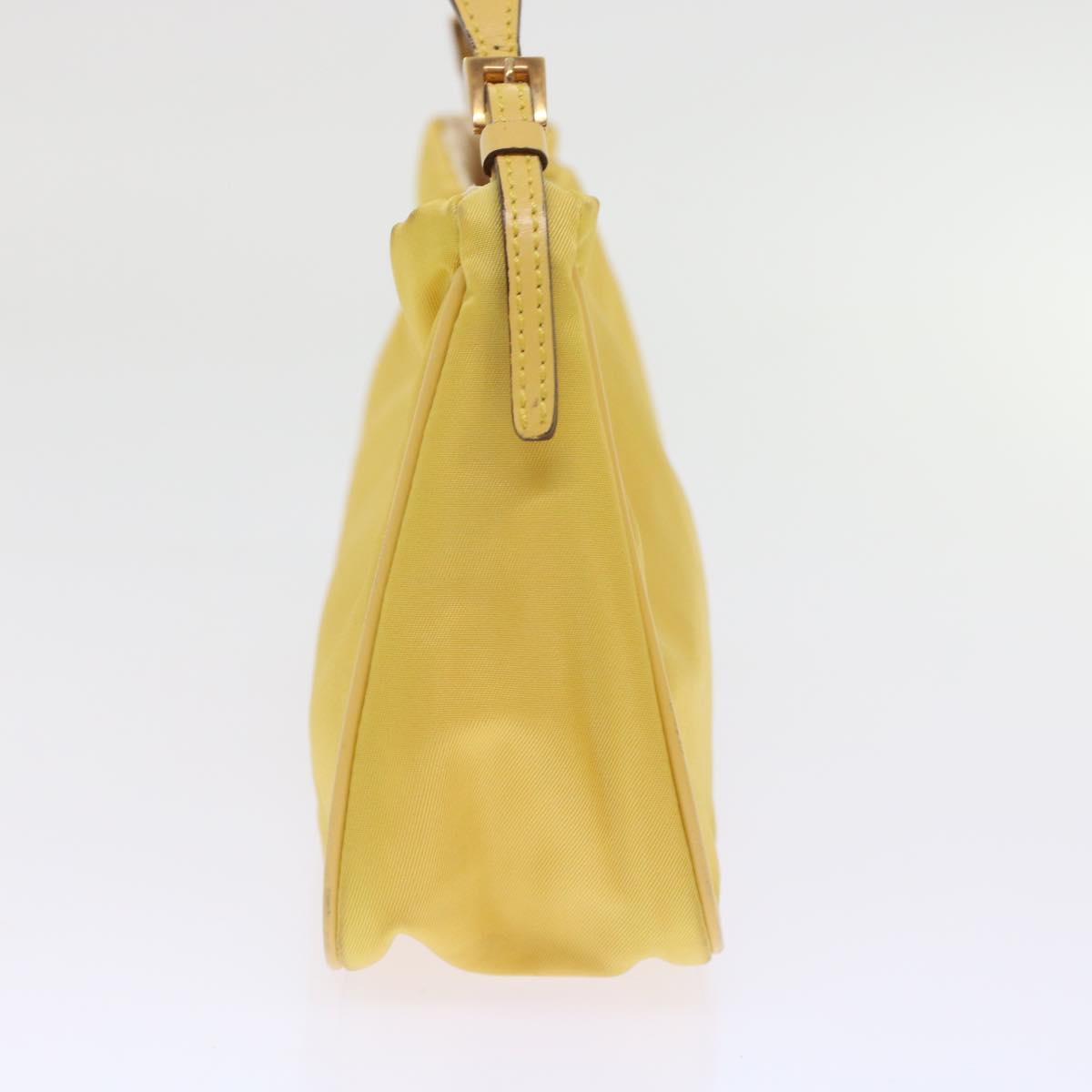 Prada Chain Shoulder Bag Nylon Yellow