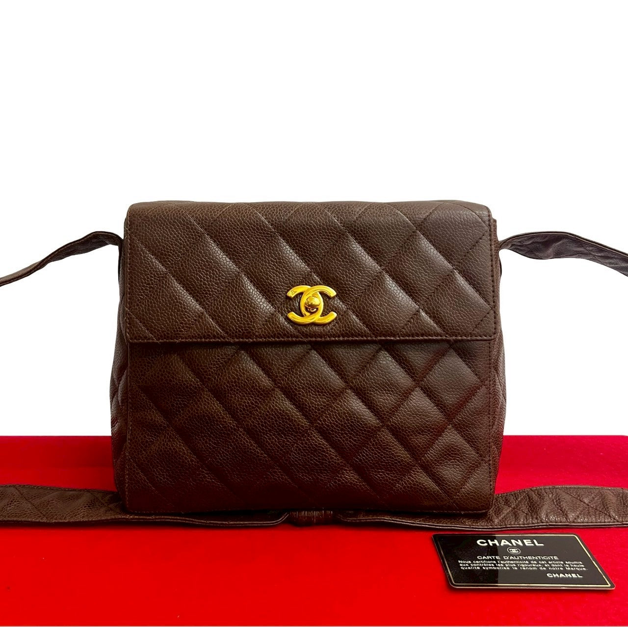 Chanel Matelassé Caviar Leather Shoulder Bag