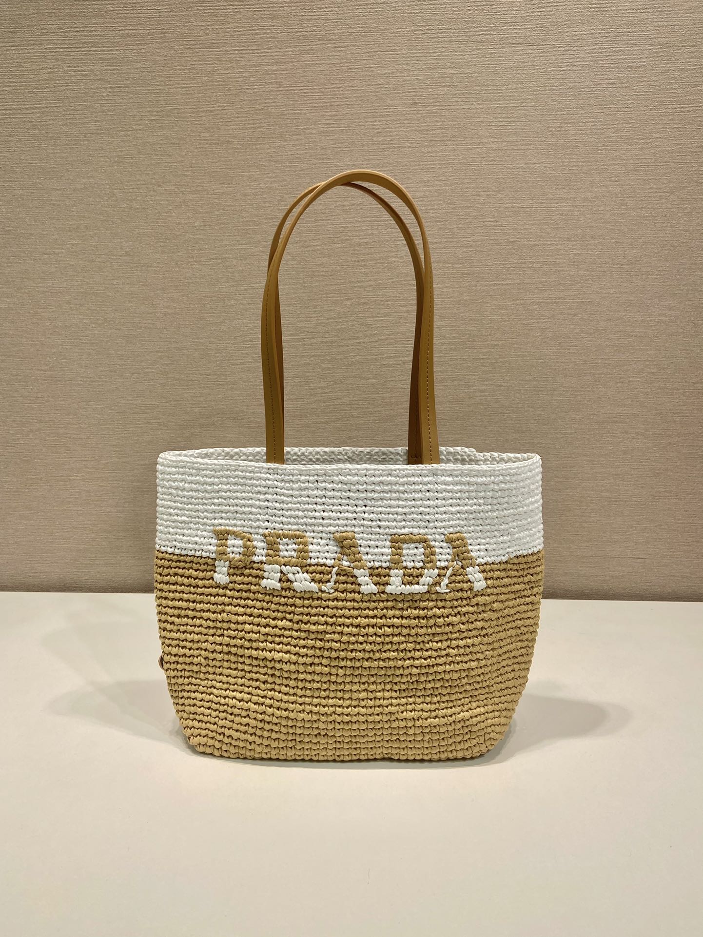 BOLSA Prada TOTE CROCHÊ E COURO