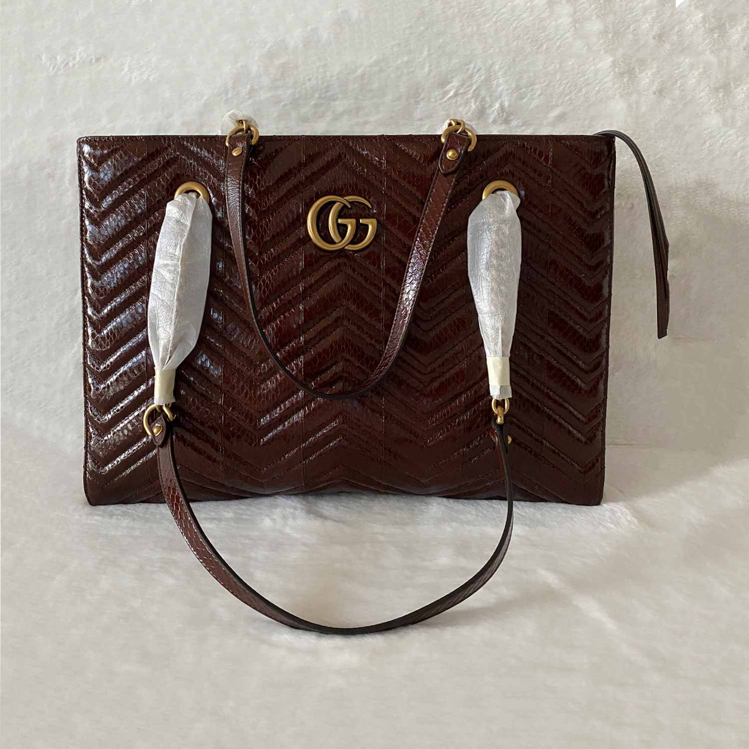 Gucci GG Marmont Leather Chain Tote Style 1