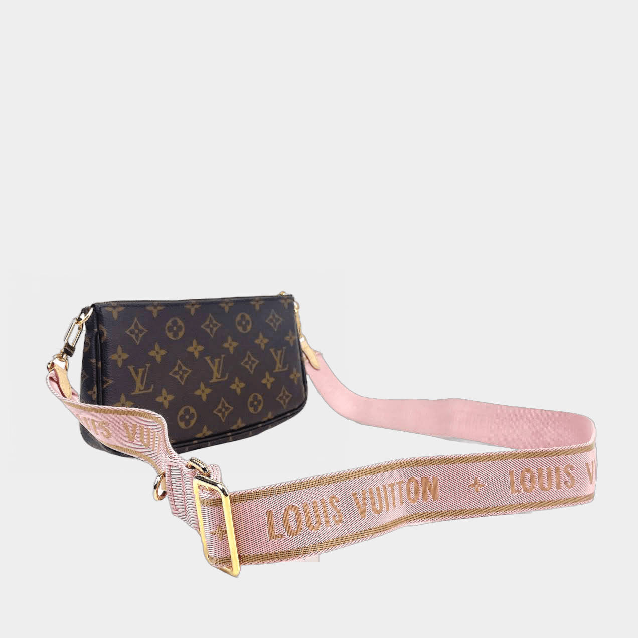 Louis Vuitton Pouchette w/Canvas Strap Clutch
