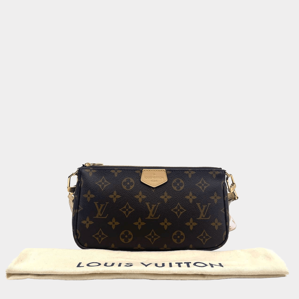 Louis Vuitton Pouchette w/Canvas Strap Clutch