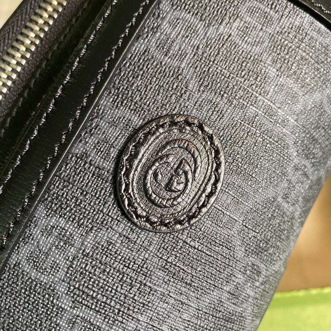 Gucci Interlocking G Leather Canvas Handbag Style 1