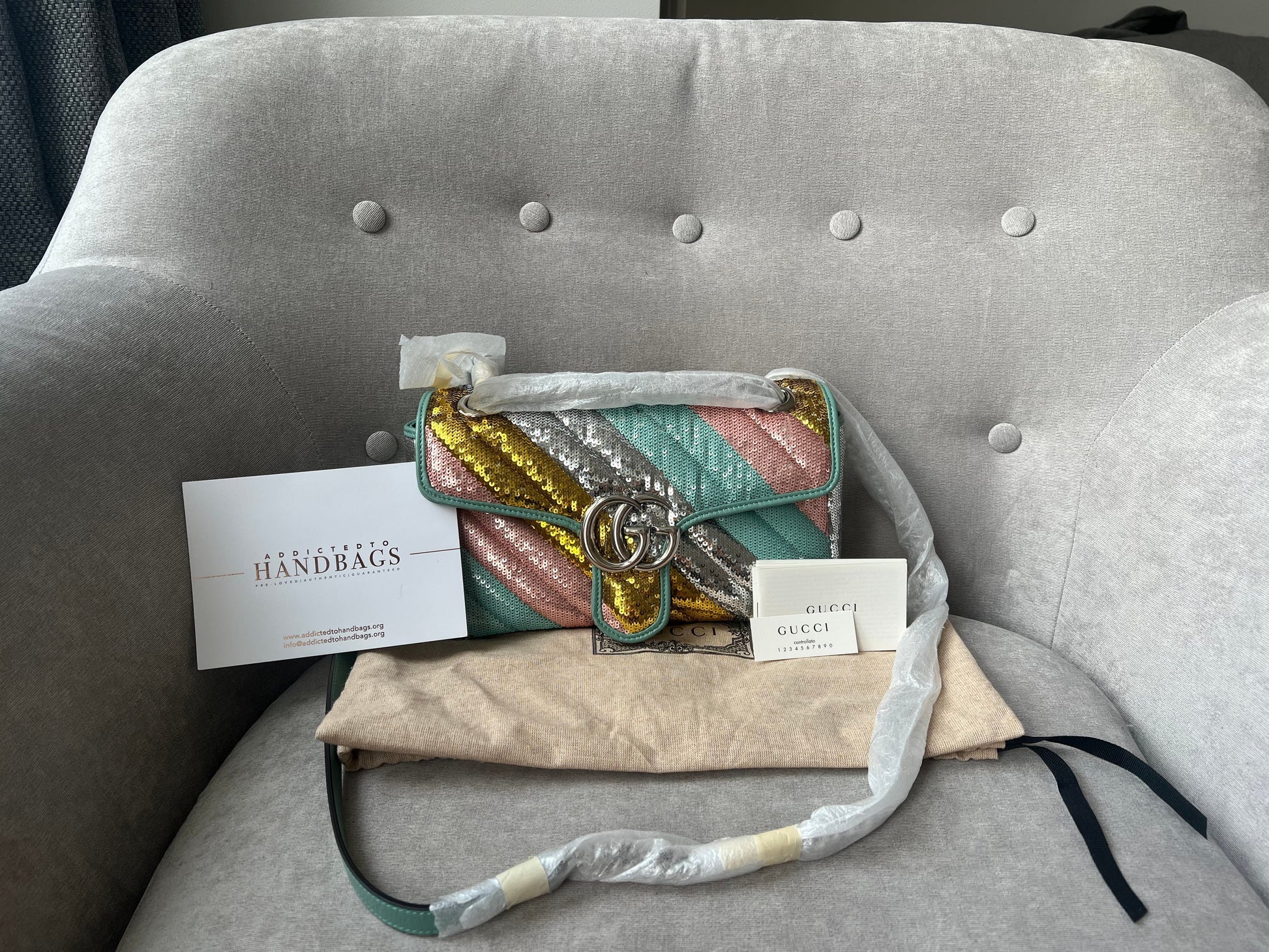 Gucci Lou Chain Leather Shoulder Bag