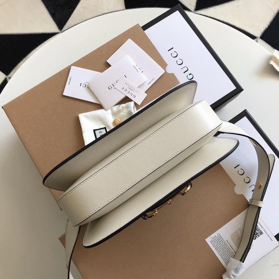 Gucci Horsebit Leather Nylon Shoulder Bag Style 5