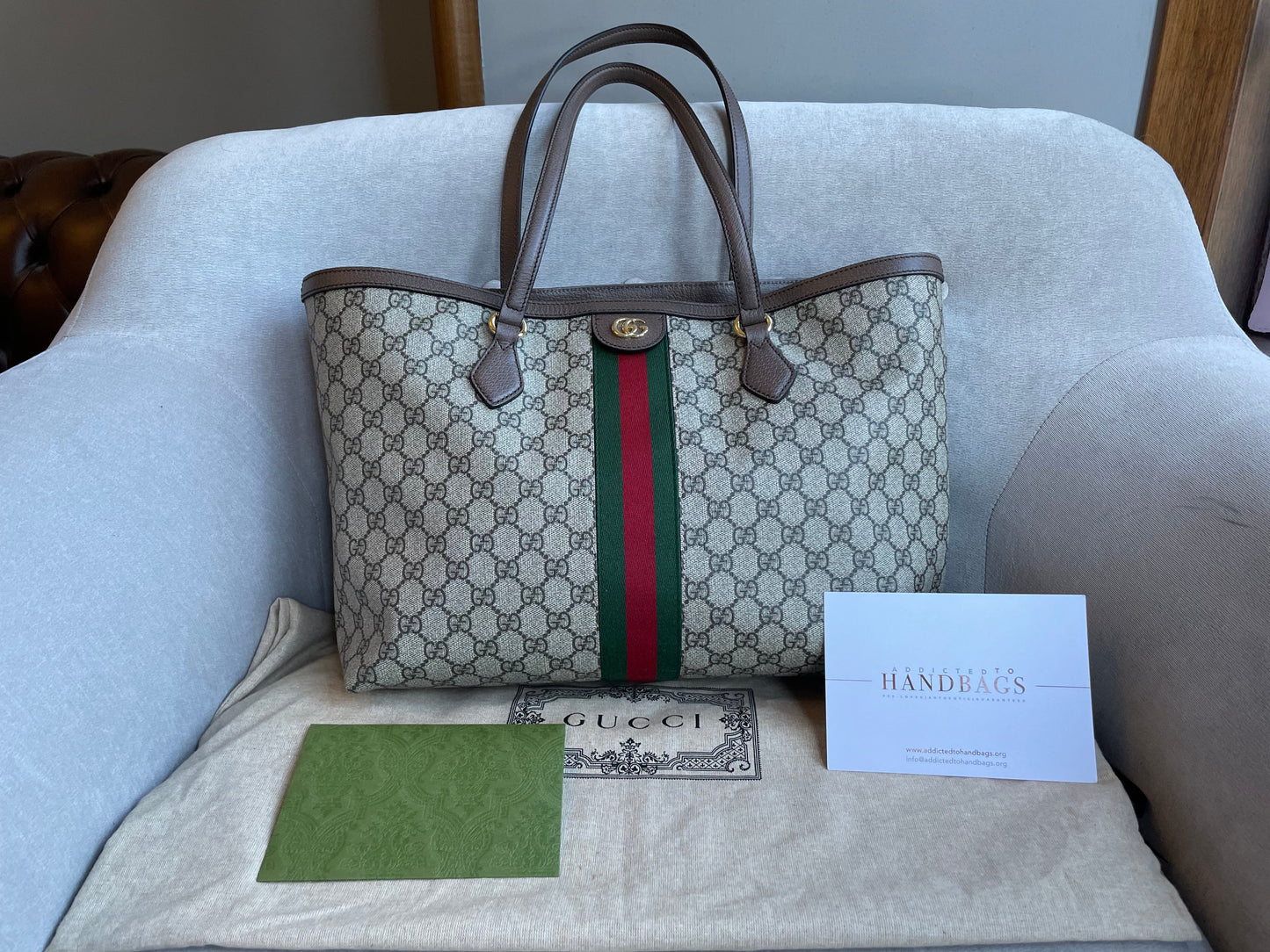 Gucci Leather Canvas Tote