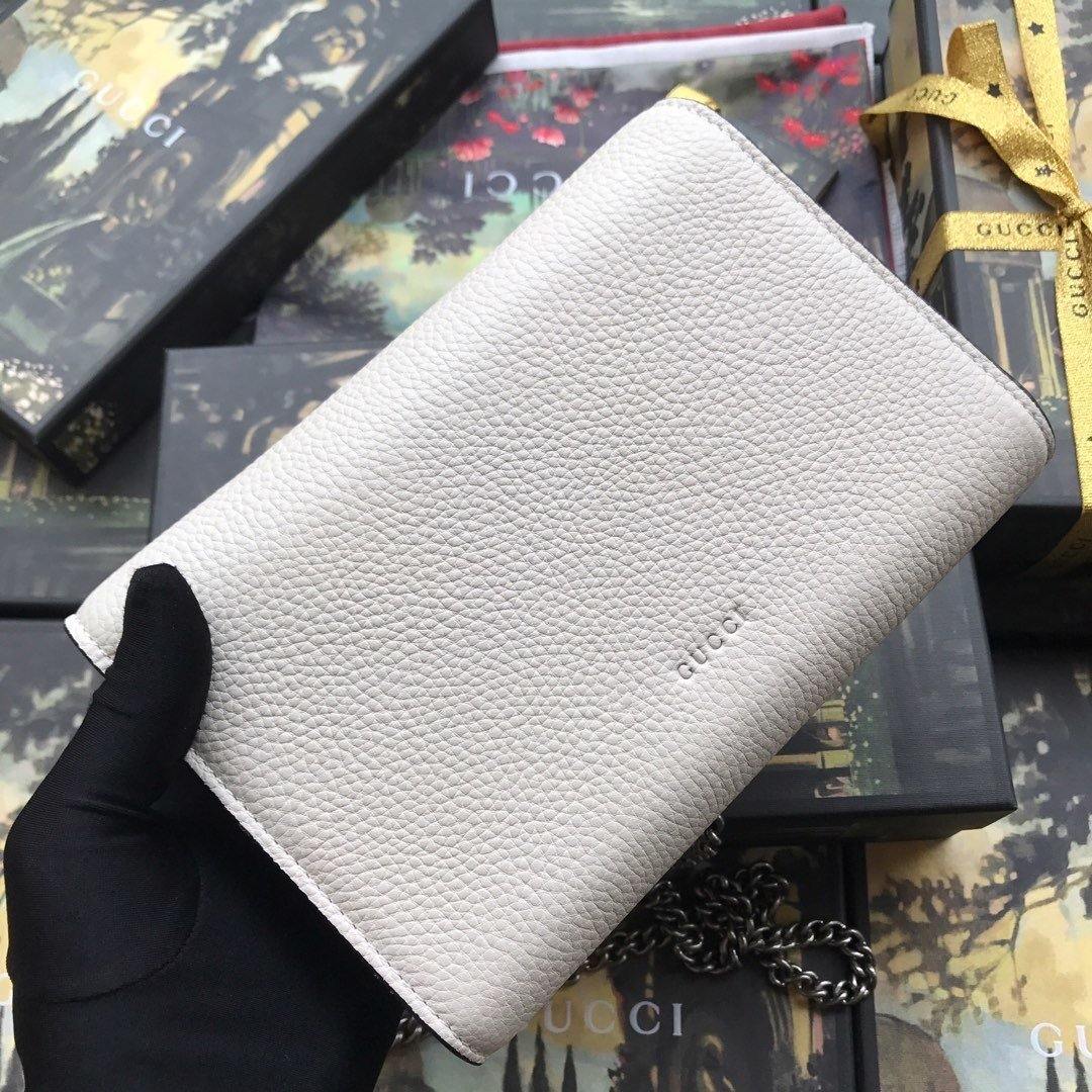 Gucci Pink Leather Chain Shoulder Bag