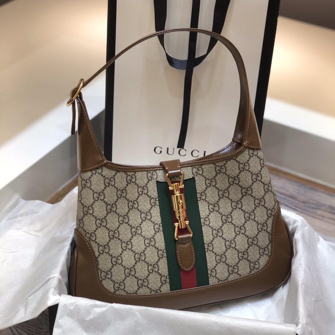 Gucci Leather Canvas Shoulder Bag