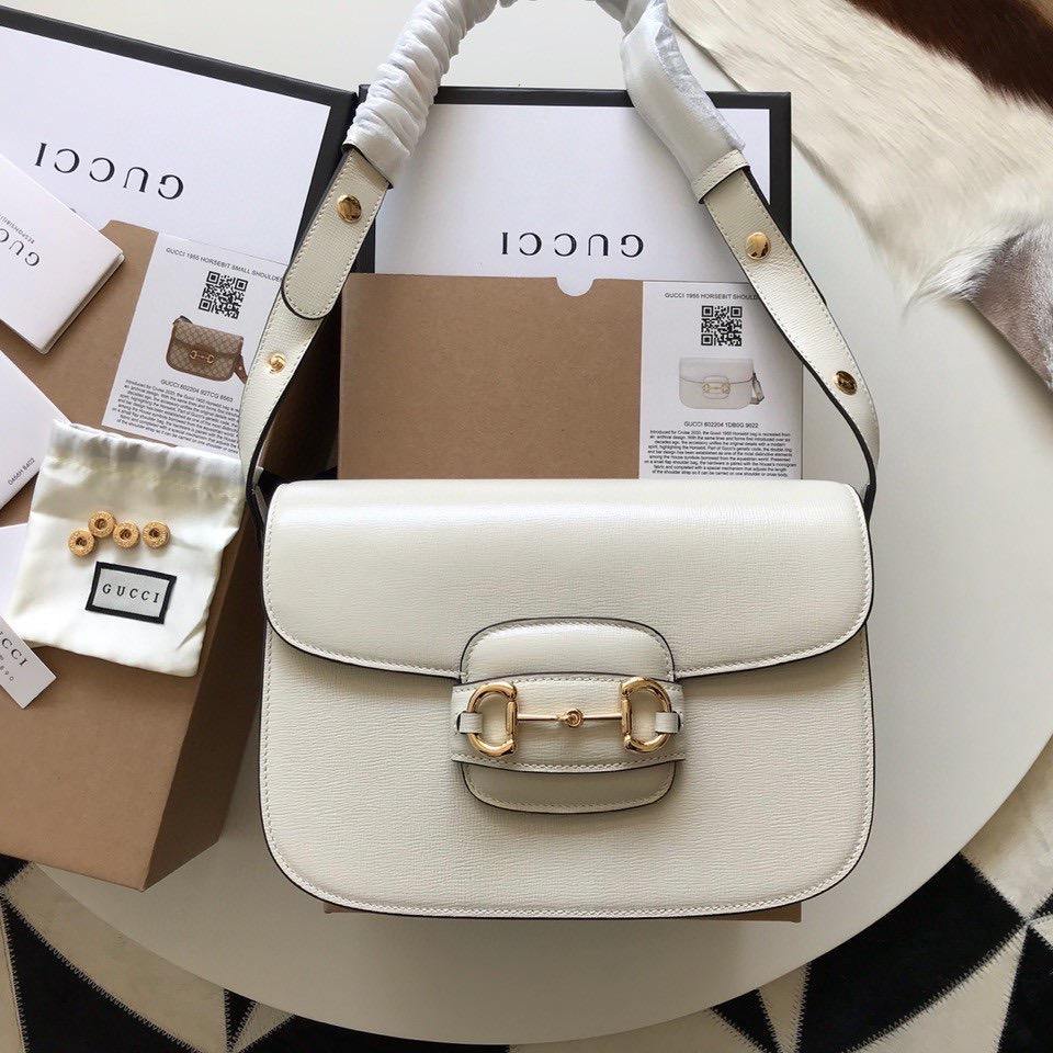 Gucci Horsebit Leather Nylon Shoulder Bag Style 9