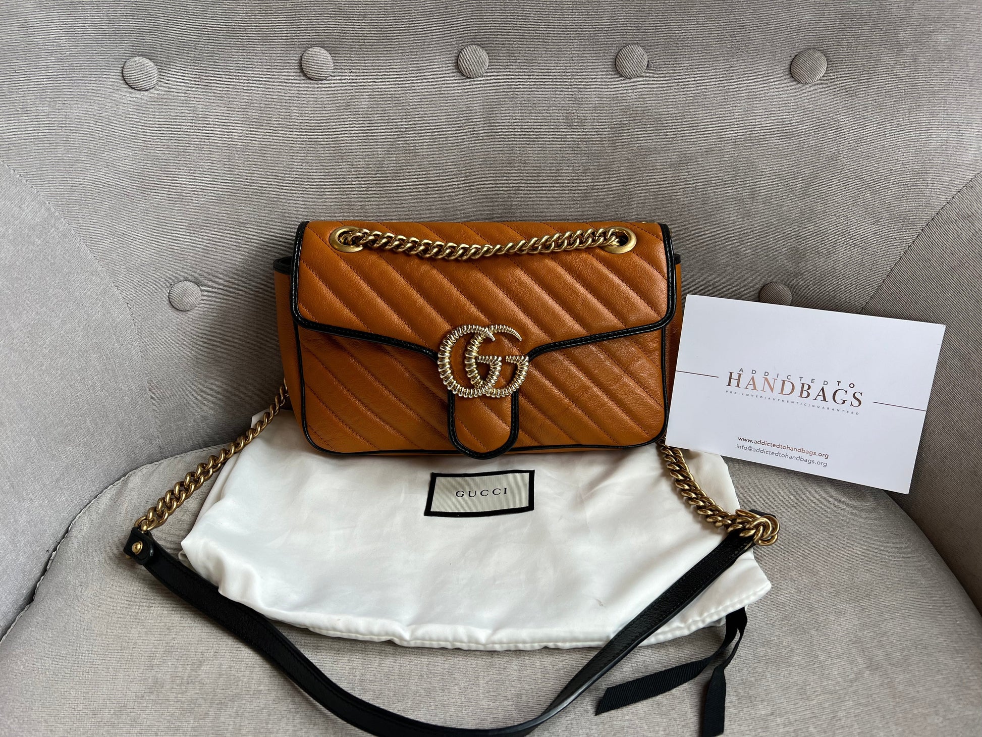 Gucci Lou Chain Leather Shoulder Bag