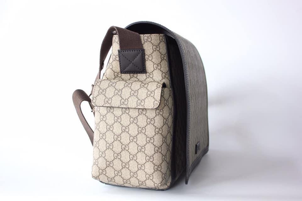 Gucci Leather Canvas Shoulder Bag Style 59